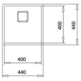 Tarja Empotre Teka FlexLinea RS15 40.40 M-XT 1B 40cm 1 Tina Acero Inox