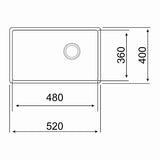 Tarja Sencilla Submontar Teka ELIGO ELX 480 48 cm Acero Inoxidable