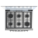 Estufa de Gas Empotrable Whirlpool WER3000D de 76 cm (30 pulgadas) en Acero Inoxidable y Acabado Espejo