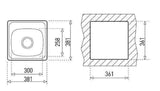 Tarja Empotre Teka 381.381 1C C/C 1P de 38.1 cm (15") Una Tina Acero Inox