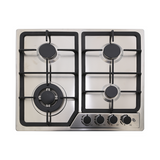 Parrilla de Gas IHD IZTA60 de 60 cm Cubierta de Acero Inoxidable y 4 Quemadores