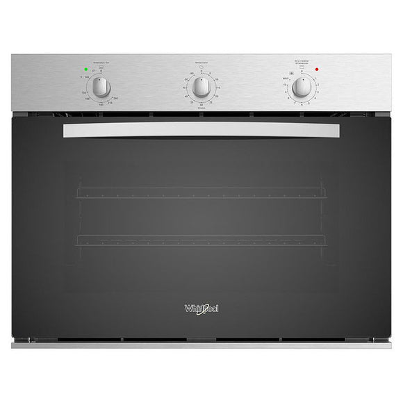 Horno de Gas Empotrable Whirlpool WOA300S de 76 cm (30 pulgadas) en Acero Inoxidable Antihuella y Negro