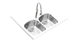 Tarja / Fregadero Teka BE 2C D940 (TU 37.20) para Submontar de 94 cm (37") Dos Tinas Acero Inoxidable