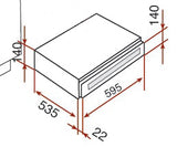 Cajón Caliente Extraíble Teka CP 15 GS de 60 cm con Cristal Negro