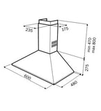 Campana de Pared Teka DEP 60 de 60 cm (24 pulgadas) en Acero Inoxidable y Diseño Piramidal