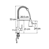 Mezcladora Monomando Semi-pro Eb Tecnica Eb-1005 Cromo 53 Cm