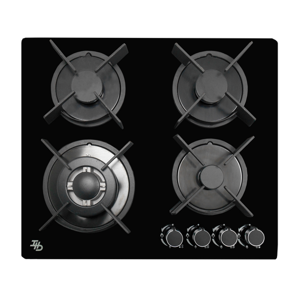 Parrilla de Gas IHD ETNA60 de 60 cm Cubierta de Cristal Templado y 4 Quemadores