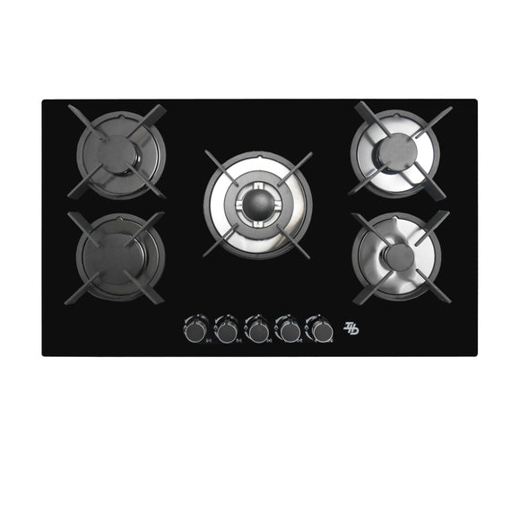 Parrilla de Gas IHD ETNA90 de 86 cm Cubierta de Cristal Templado y 5 Quemadores