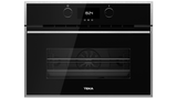 Horno Eléctrico Empotrable con Microondas Teka HLC 844 C de 60 cm (24 pulgadas) en Acero Inoxidable y Cristal Negro