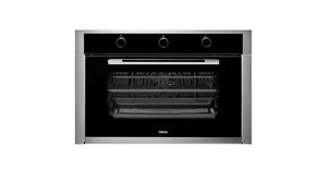 Horno de Gas Empotrable Teka HLF 924 G de 90 cm (36 pulgadas) en Acero Inoxidable y Cristal Negro