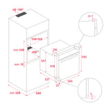 Horno de Gas Empotrable Teka HSB 750 G SS RX de 60 cm (24 pulgadas) en Acero Inoxidable y Acabado Espejo