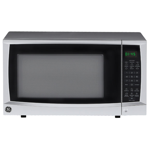 Microondas GE JES70SE de 45cm gabinete silver con panel negro de 0.7 pies cúbicos Inox