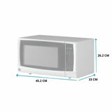 Microondas GE JES70SE de 45cm gabinete silver con panel negro de 0.7 pies cúbicos Inox