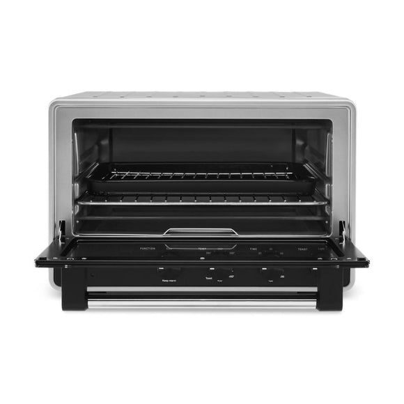 Hornito Eléctrico De Mesa KitchenAid KCO213CU De 48 cm y 21 Litros Color Plateado