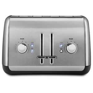 Tostador Kitchenaid KMT4115CU Con Palanca De Elevación Manual Para 4 Rebanadas De Pan Color Plata