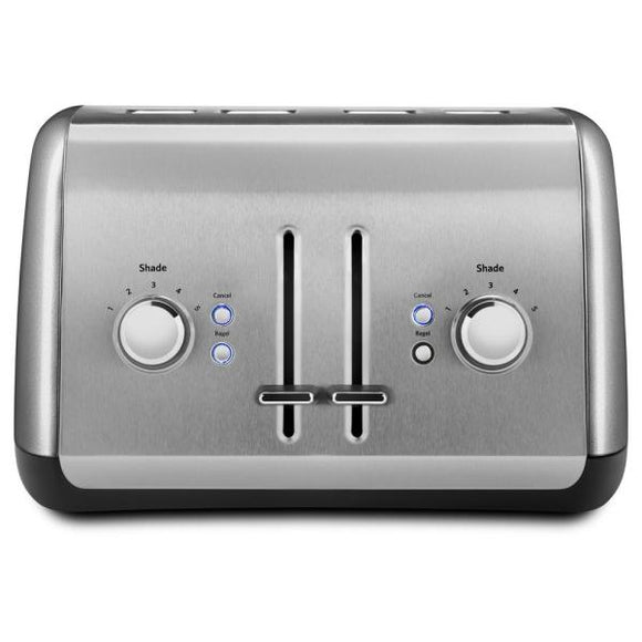 Tostador Kitchenaid KMT4115CU Con Palanca De Elevación Manual Para 4 Rebanadas De Pan Color Plata