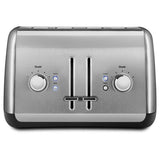 Tostador Kitchenaid KMT4115CU Con Palanca De Elevación Manual Para 4 Rebanadas De Pan Color Plata