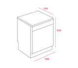 Lavavajillas Empotrable Teka LP8 850 M de 60 cm (24 pulgadas) Para 14 servicios en Acero Inoxidable