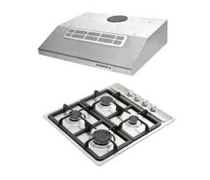Combo Teka Pack Duetto Plus 60 Campana TMX PLUS 60 INOX y Parrilla EP 60 4G AI CI en Acero Inoxidable