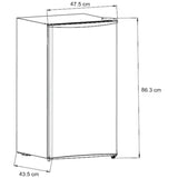 Refrigerador Frigobar Teka RSR 10520 GRD con Capacidad de 4 Pies Cúbicos Rojo con acabado en Cristal Negro