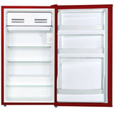 Refrigerador Frigobar Teka RSR 10520 GRD con Capacidad de 4 Pies Cúbicos Rojo con acabado en Cristal Negro