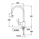 Mezcladora Monomando Teka SP 995 I de 34 cm en Acero Inoxidable