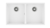 Tarja / Fregadero Teka SQUARE 760 TG W Tegranite+ para Submontar de 76 cm (30 pulgadas) con Dos Cubetas Color Blanco