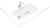 Tarja / Fregadero Teka SQUARE 760 TG W Tegranite+ para Submontar de 76 cm (30 pulgadas) con Dos Cubetas Color Blanco