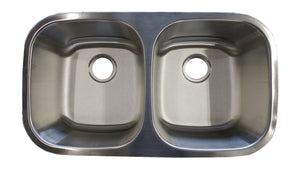 Tarja / Fregadero IHD TU2T8099 para Submontar de 82 cm (32 pulgadas) con Dos Tinas en Acero Inoxidable