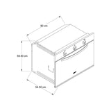 Horno de Gas Empotrable Whirlpool WOA301S de 80 cm (31 pulgadas) en Acero Inoxidable Anti Huellas y Acabado Espejo