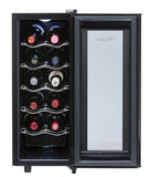 Cava Refrigerador Whirlpool WW2001B de 28 cm (11 pulgadas) para 12 Botellas Color Negro
