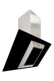 Campana de Pared IHD CH GUIZA 90 de 90 cm (36 pulgadas) con Filtros Purificadores en Acero Inoxidable y Cristal Negro