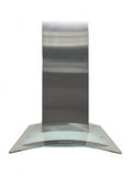 Campana de Pared IHD CH MILAN 60 de 60 cm (24 pulgadas) con Filtros Purificadores en Acero Inoxidable y Cristal Curvo