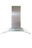 Campana de Pared IHD CH MILAN 30 de 76 cm (30 pulgadas) con Filtros Purificadores en Acero Inoxidable y Cristal Curvo