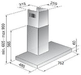 Campana de Pared IHD CH CANCUN 30 de 76 cm (30 pulgadas) con Filtros Purificadores en Acero Inoxidable