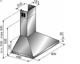 Campana de Pared IHD CH TULUM 80 de 80 cm (31 pulgadas) con Filtros Purificadores en Acero Inoxidable
