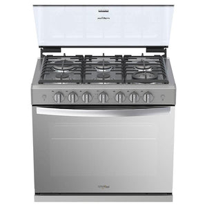 Estufa de Gas Empotrable Whirlpool WER3100D de 76 cm (30 pulgadas) en Acero Inoxidable y Acabado Espejo