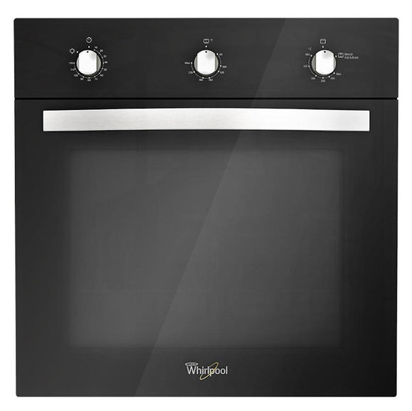 Horno de Gas Empotrable Whirlpool WOA105F de 60 cm (24 pulgadas) en Acero Inoxidable y Acabado Espejo Negro