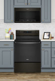 Microcampana Whirlpool WMH54521JV de 76 cm (30 pulgadas) con Capacidad de 2.1 pies cúbicos en Acero Inoxidable Anti Huellas Color Negro