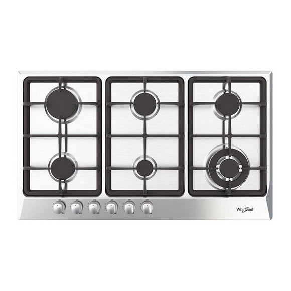 Parrilla de Gas Empotrable Whirlpool WP3650S de 86 cm (33 pulgadas) con 6 Quemadores en Acero Inoxidable