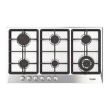 Parrilla de Gas Empotrable Whirlpool WP3650S de 86 cm (33 pulgadas) con 6 Quemadores en Acero Inoxidable