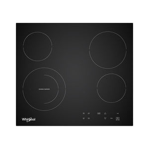 Parrilla Eléctrica Vitrocerámica Whirlpool WEC5240B de 60 cm (24 pulgadas) con 4 Quemadores Color Negro