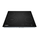 Parrilla Eléctrica Vitrocerámica Whirlpool WEC5240B de 60 cm (24 pulgadas) con 4 Quemadores Color Negro