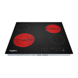 Parrilla Eléctrica Vitrocerámica Whirlpool WEC5240B de 60 cm (24 pulgadas) con 4 Quemadores Color Negro