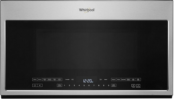 Microcampana Whirlpool WMH54521JZ de 76 cm (30 pulgadas) con Capacidad de 2.1 pies cúbicos en Acero Inoxidable Anti Huellas